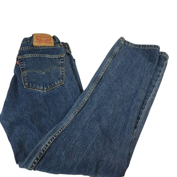 Lev's 505 Denim Jeans, Men 31x34, Med. Wash Blue, Straight Leg, Cotton, EUC - Picture 2 of 9